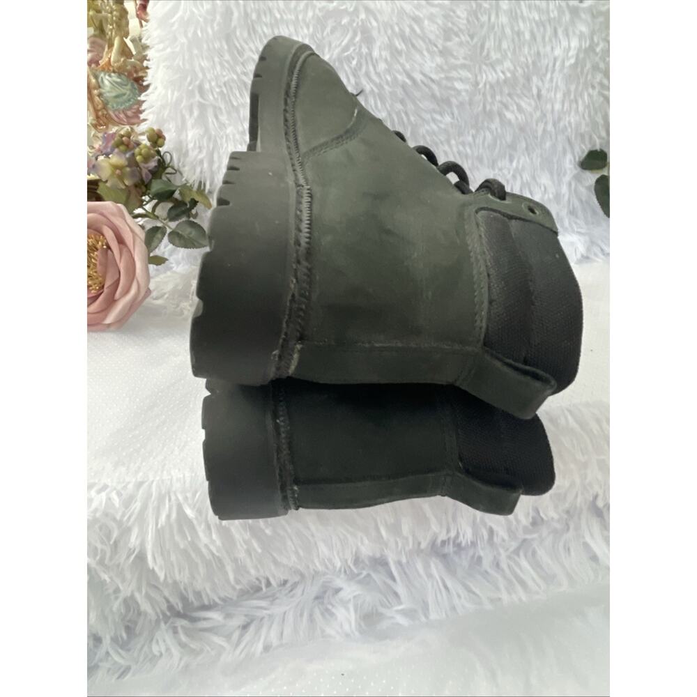 Candie's Black Women's Size 8.5M Leather Combat Ankle Boots Lace Up Lug Sole - Picture 11 of 11